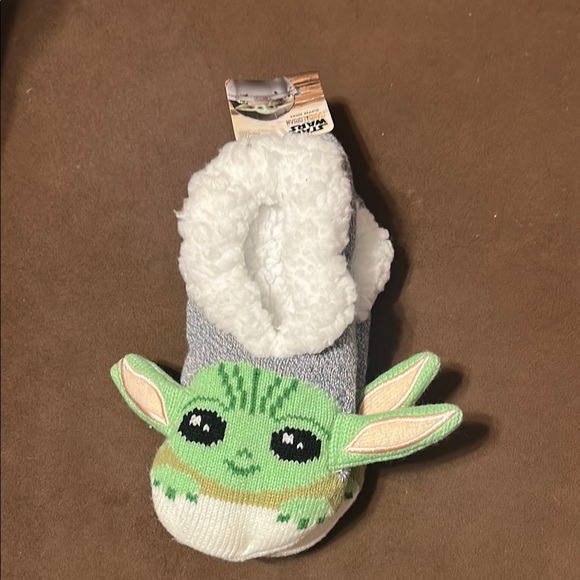 Other - Baby Yoda Fuzzy Slipper Socks